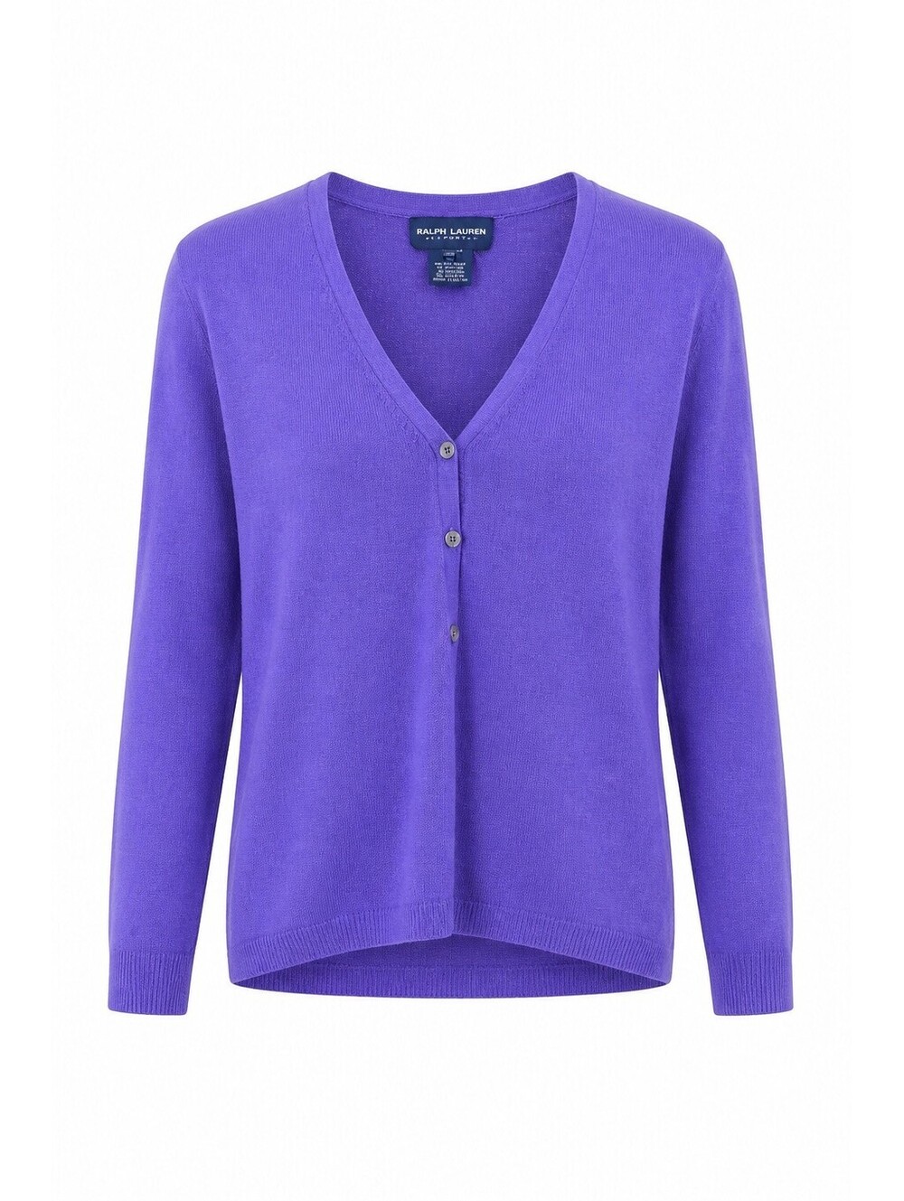 Ralph Lauren Polo Golf Purple Wool Silk Cashmere Cardigan Size S